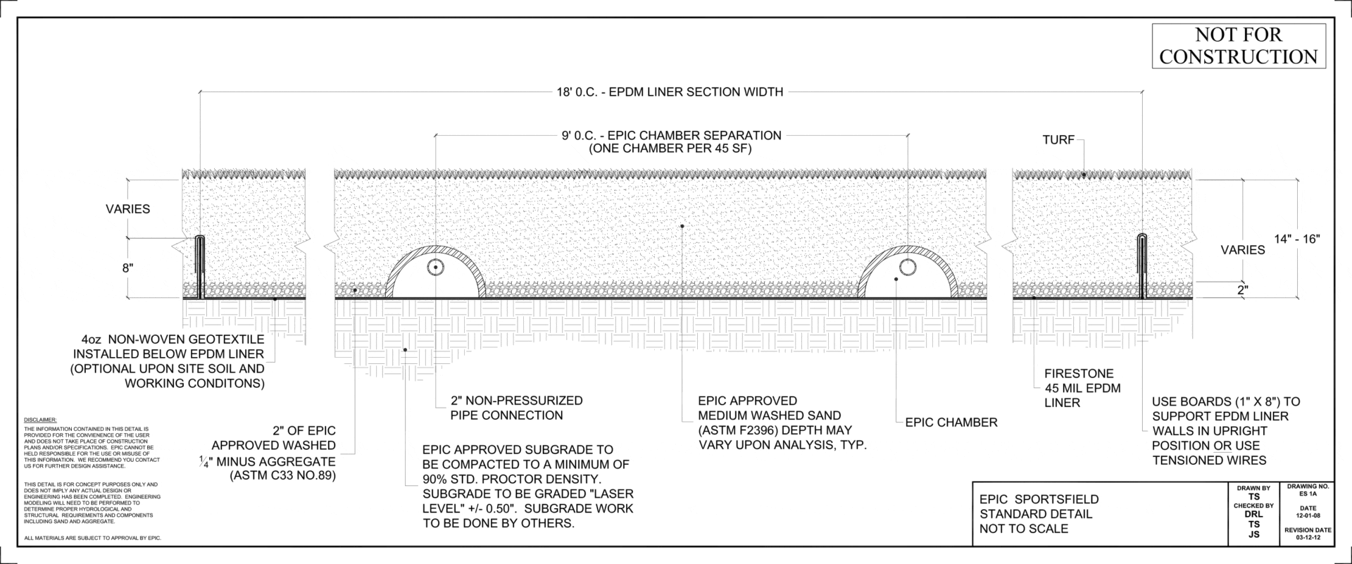 A drawing of the side wall of an old building.