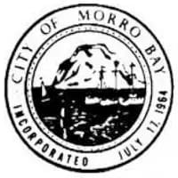 A black and white image of the city seal.